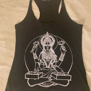 UPPERPLAYGROUND RACERBACK TANK in BLACK HEATHER